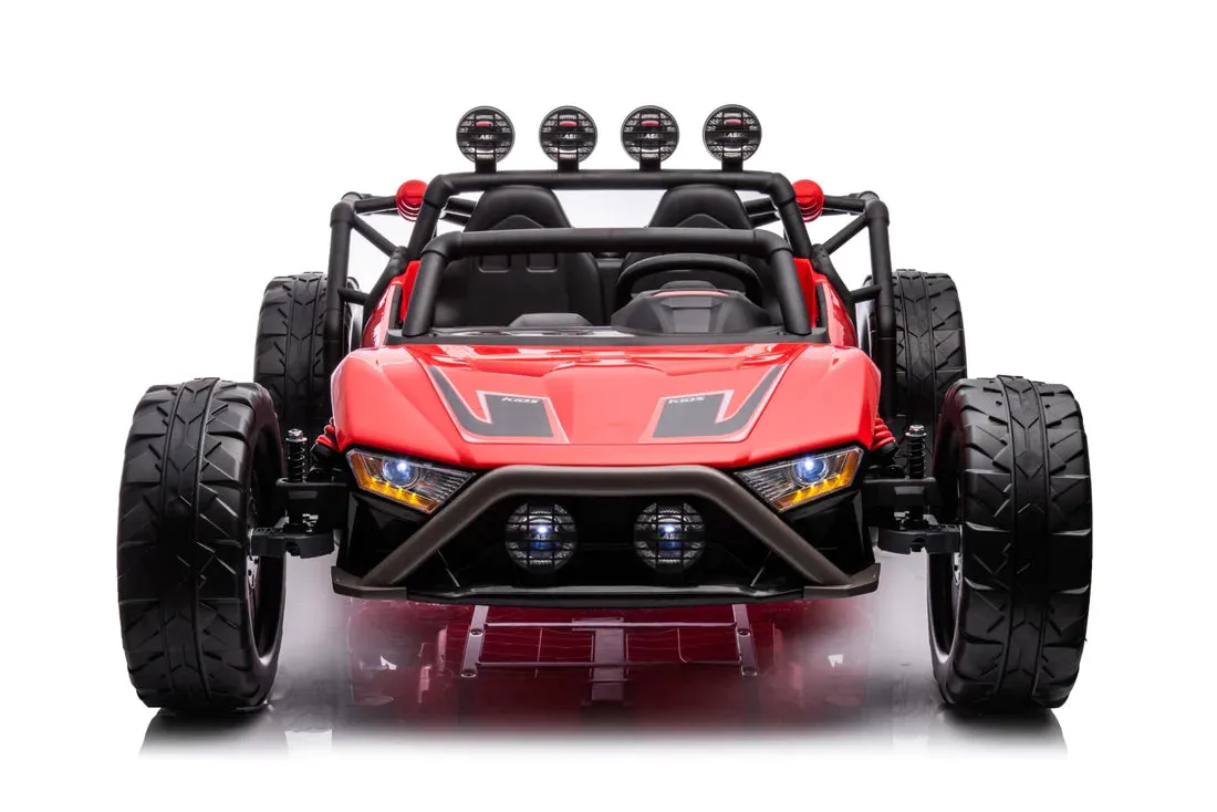 New 2025 Upgraded Land Monster 24V | Leather Seats | Rubber Tires | Upgraded Motors | 2 Seater Ride On | Ages 3-9 | Remote