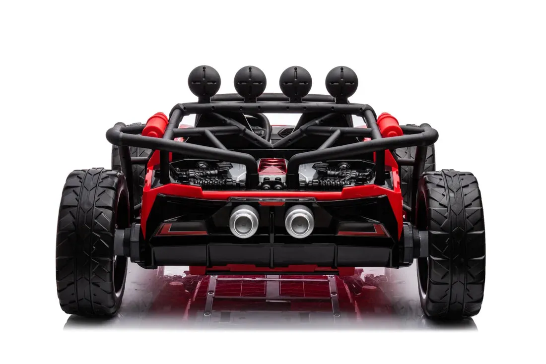 New 2025 Upgraded Land Monster 24V | Leather Seats | Rubber Tires | Upgraded Motors | 2 Seater Ride On | Ages 3-9 | Remote