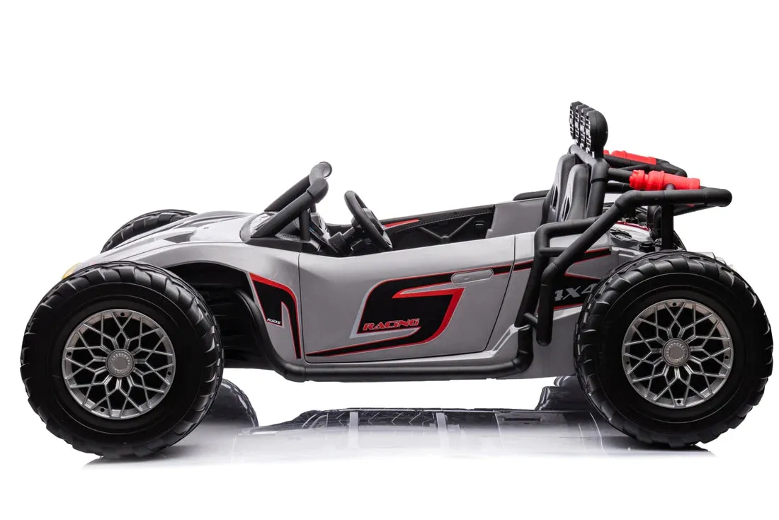 New 2025 Upgraded Land Monster 24V | Leather Seats | Rubber Tires | Upgraded Motors | 2 Seater Ride On | Ages 3-9 | Remote