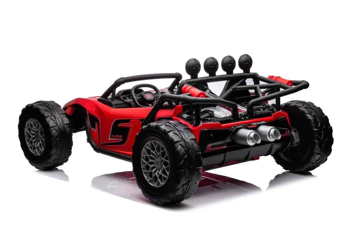New 2025 Upgraded Land Monster 24V | Leather Seats | Rubber Tires | Upgraded Motors | 2 Seater Ride On | Ages 3-9 | Remote