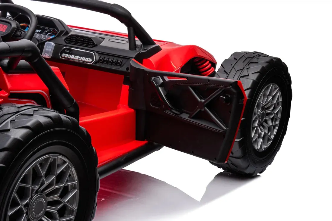 New 2025 Upgraded Land Monster 24V | Leather Seats | Rubber Tires | Upgraded Motors | 2 Seater Ride On | Ages 3-9 | Remote