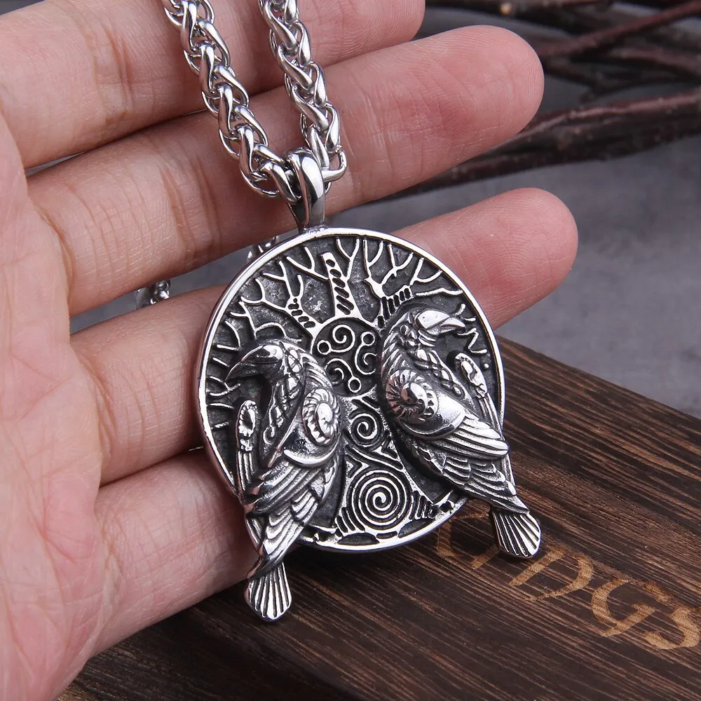 Norse Talisman Odin's Ravens Huginn and Munin Viking Ring