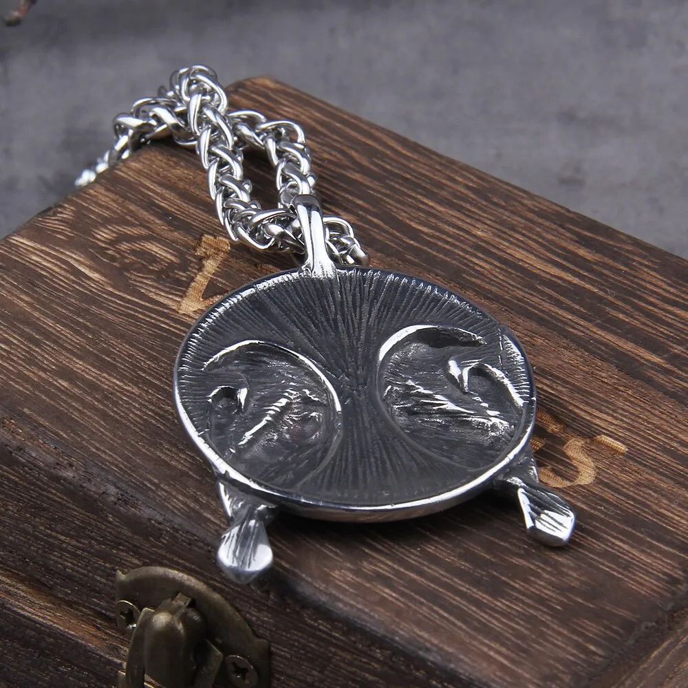 Norse Talisman Odin's Ravens Huginn and Munin Viking Ring