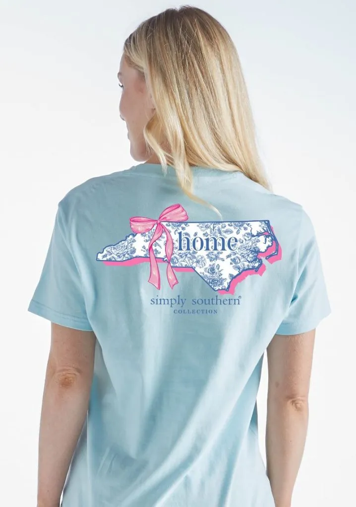 North Carolina Home Bow Floral State Tee by Simply Southern