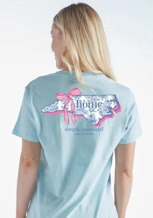 North Carolina Home Bow Floral State Tee by Simply Southern