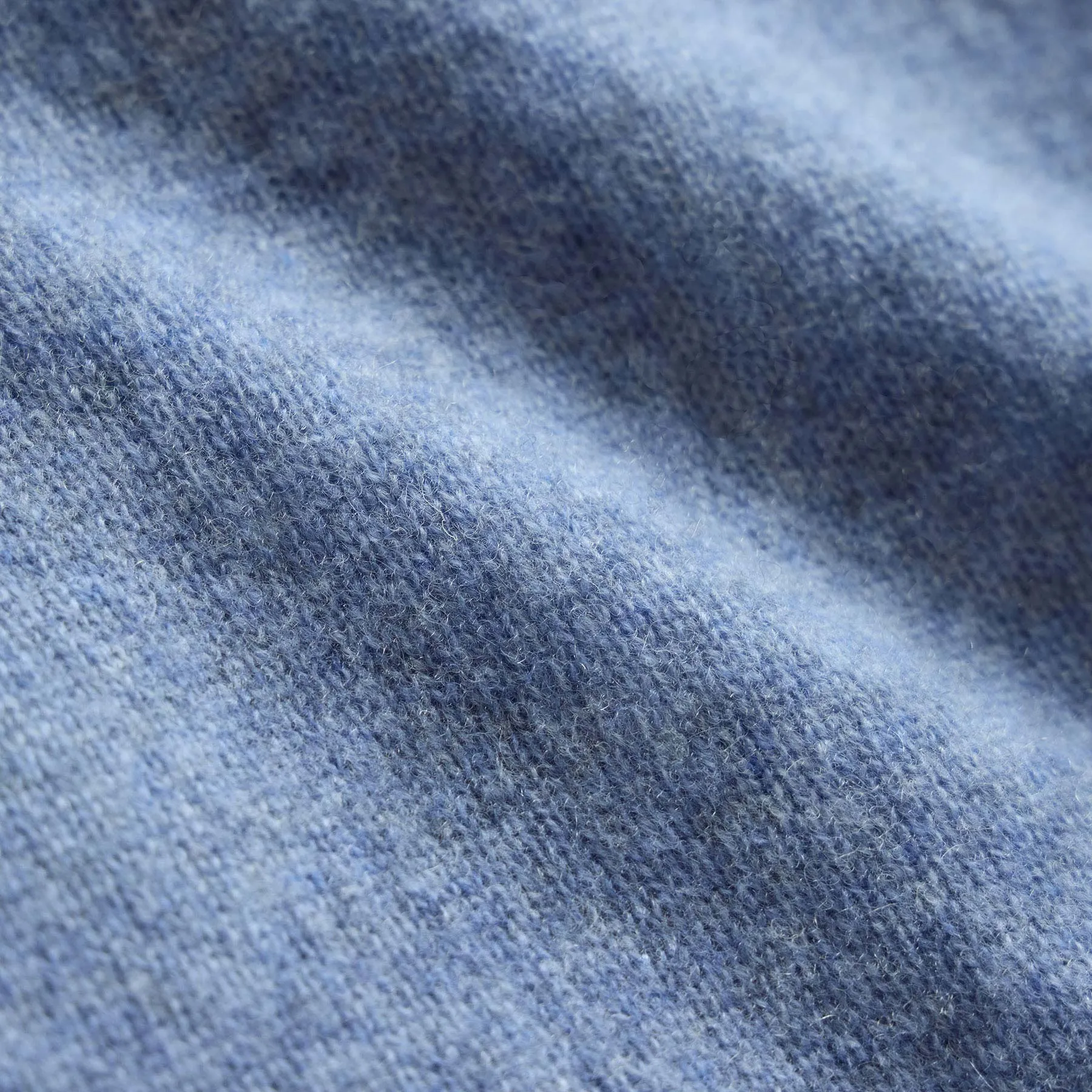 Open Knit Cashmere V Neck - Blue Sky