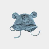 Organic Cotton Bear Hat - Sky Bears