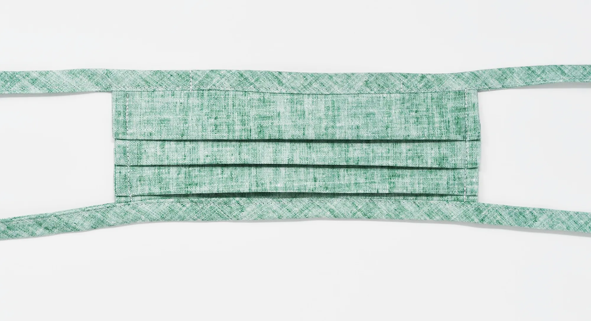 Organic Cotton Face Mask with Flexible Nose and Ties- Fable Textured Sage