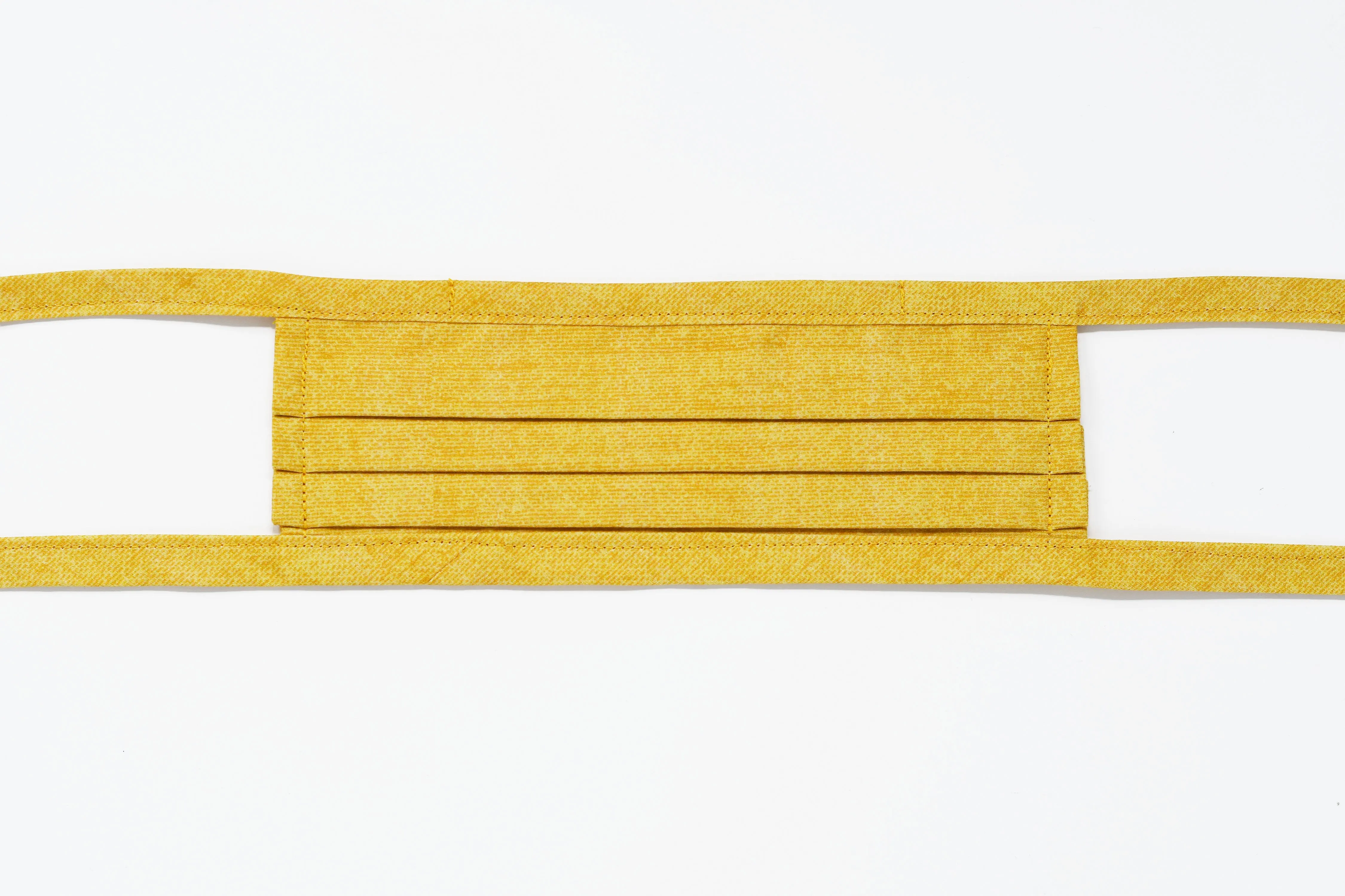 Organic Cotton Face Mask with Flexible Nose and Ties- Goldenrod Yellow