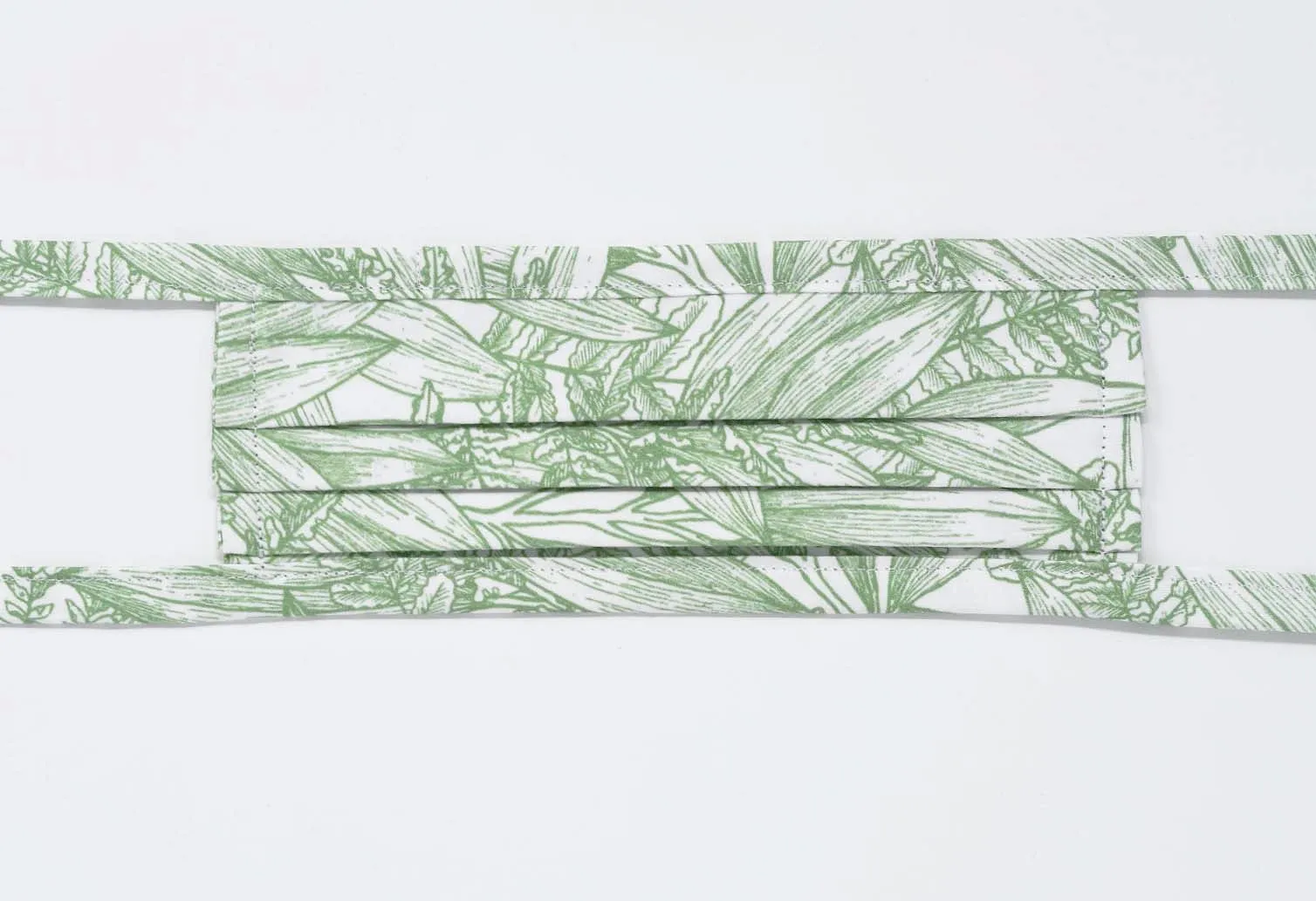 Organic Cotton Face Mask with Flexible Nose and Ties- Wild Plants