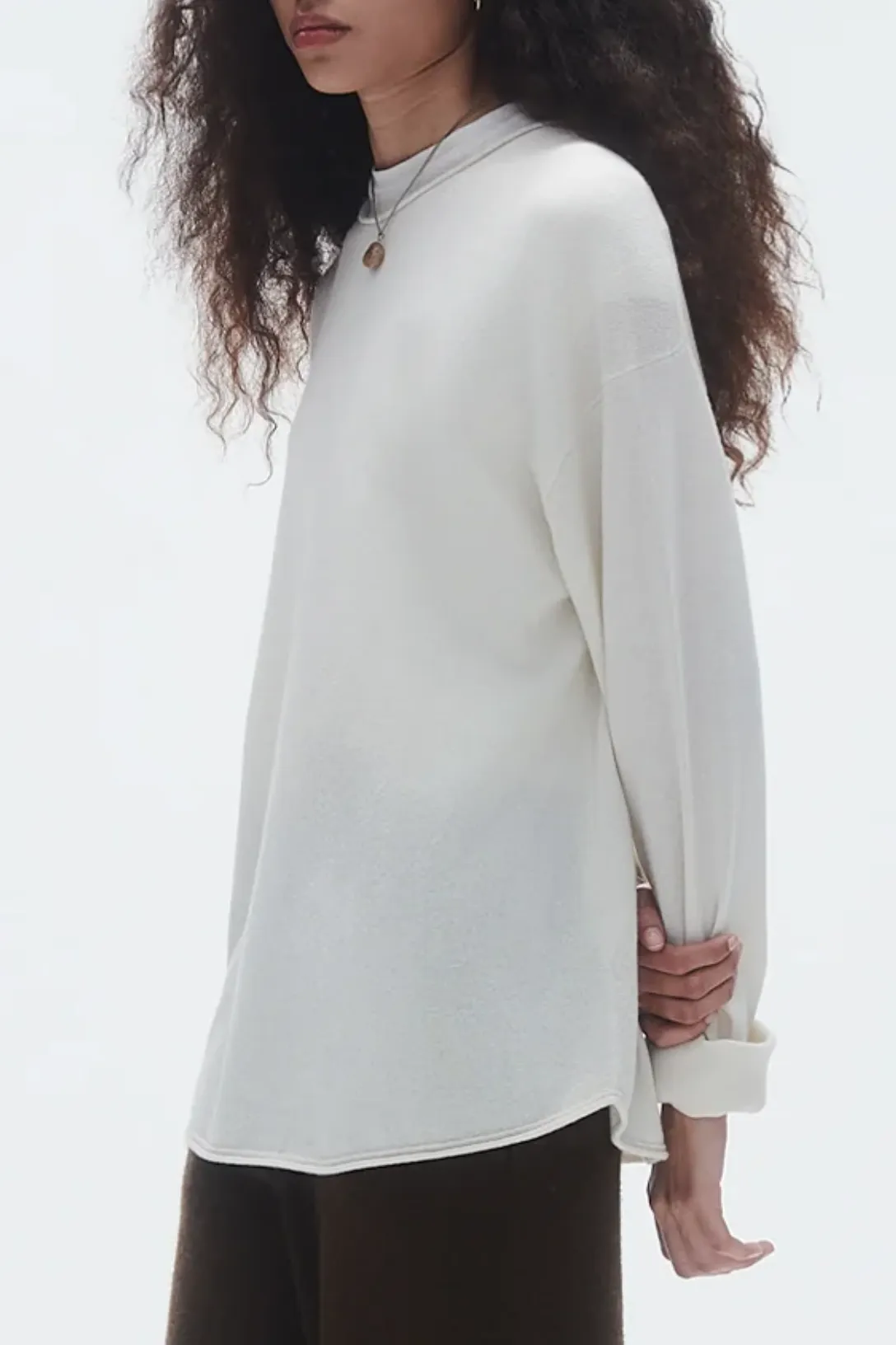 Oversized Crew Sweater | Cream