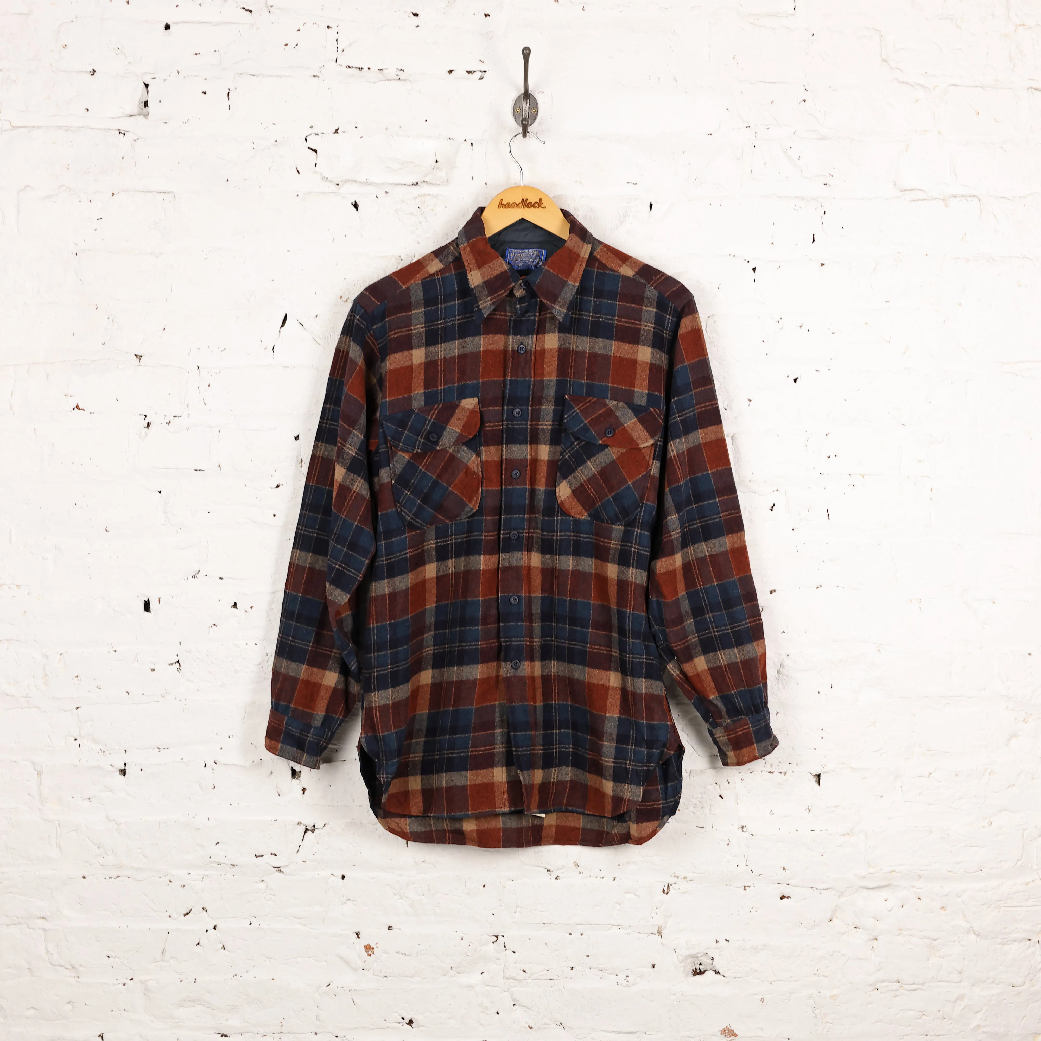 Pendleton Wool Check Shirt - Blue - M