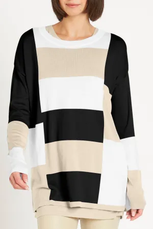 Pima Cotton Jenga Crewneck Sweater