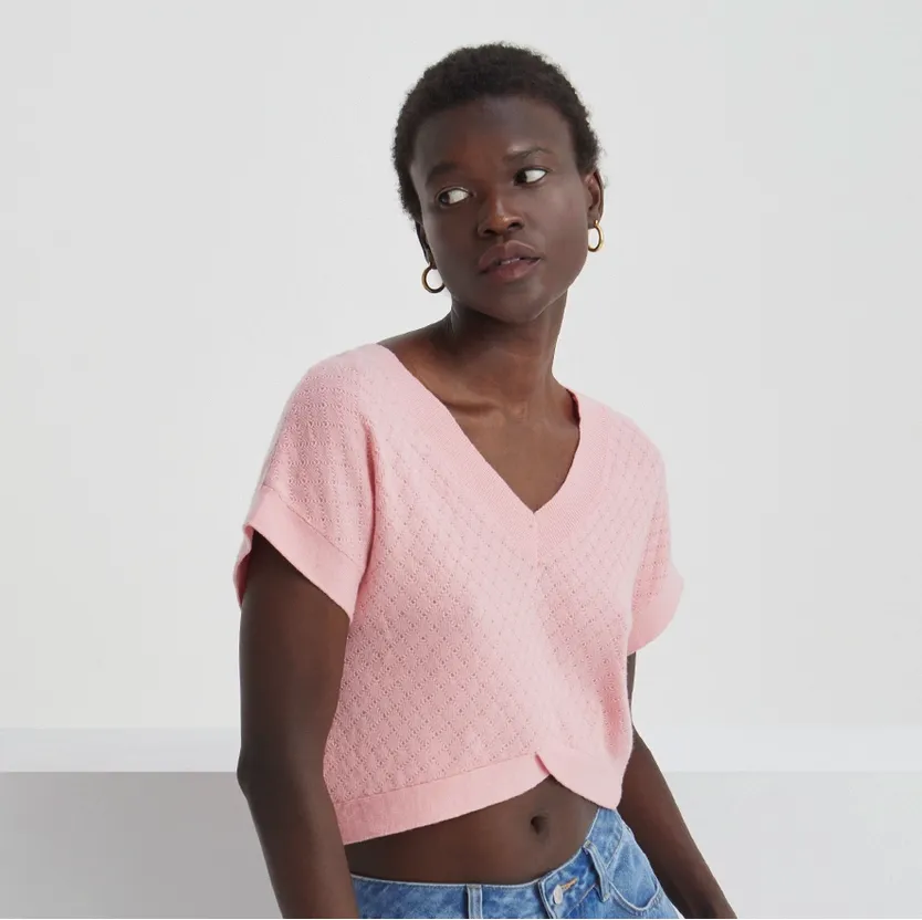 Pink Cashmere -Softened Sweater Top