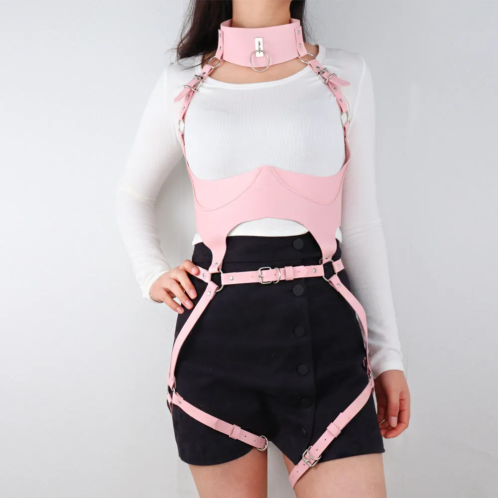 PINK LEATHER SUIT UB98065