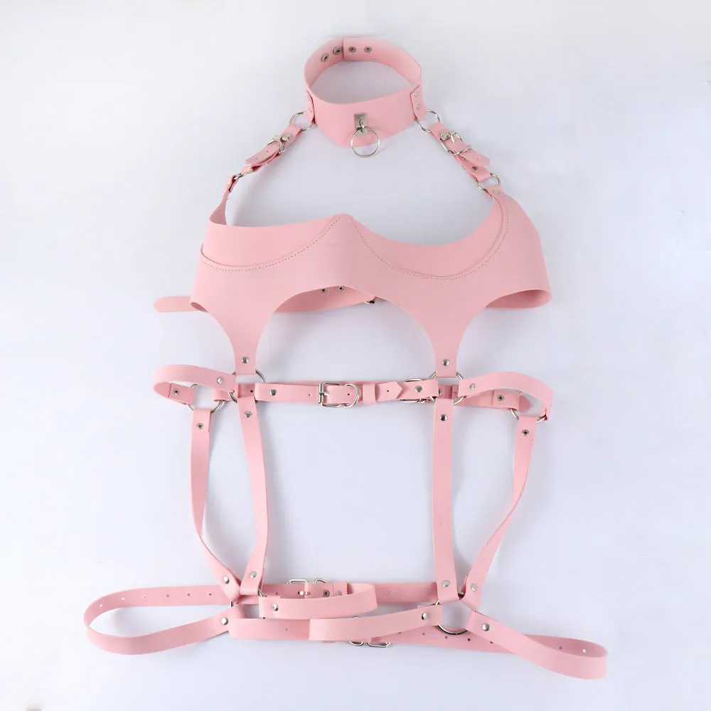 PINK LEATHER SUIT UB98065