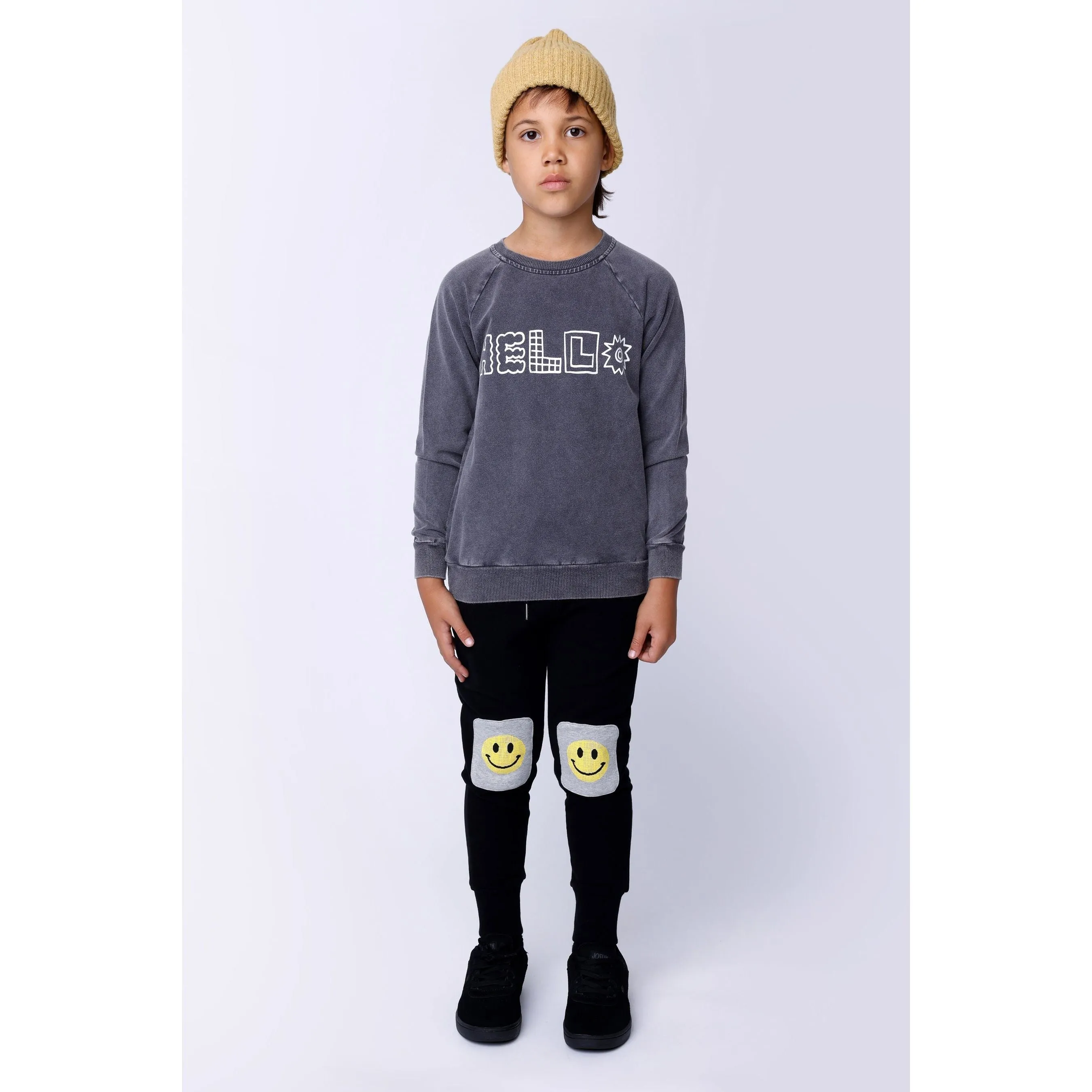 Pixelled Face Furry Trackies