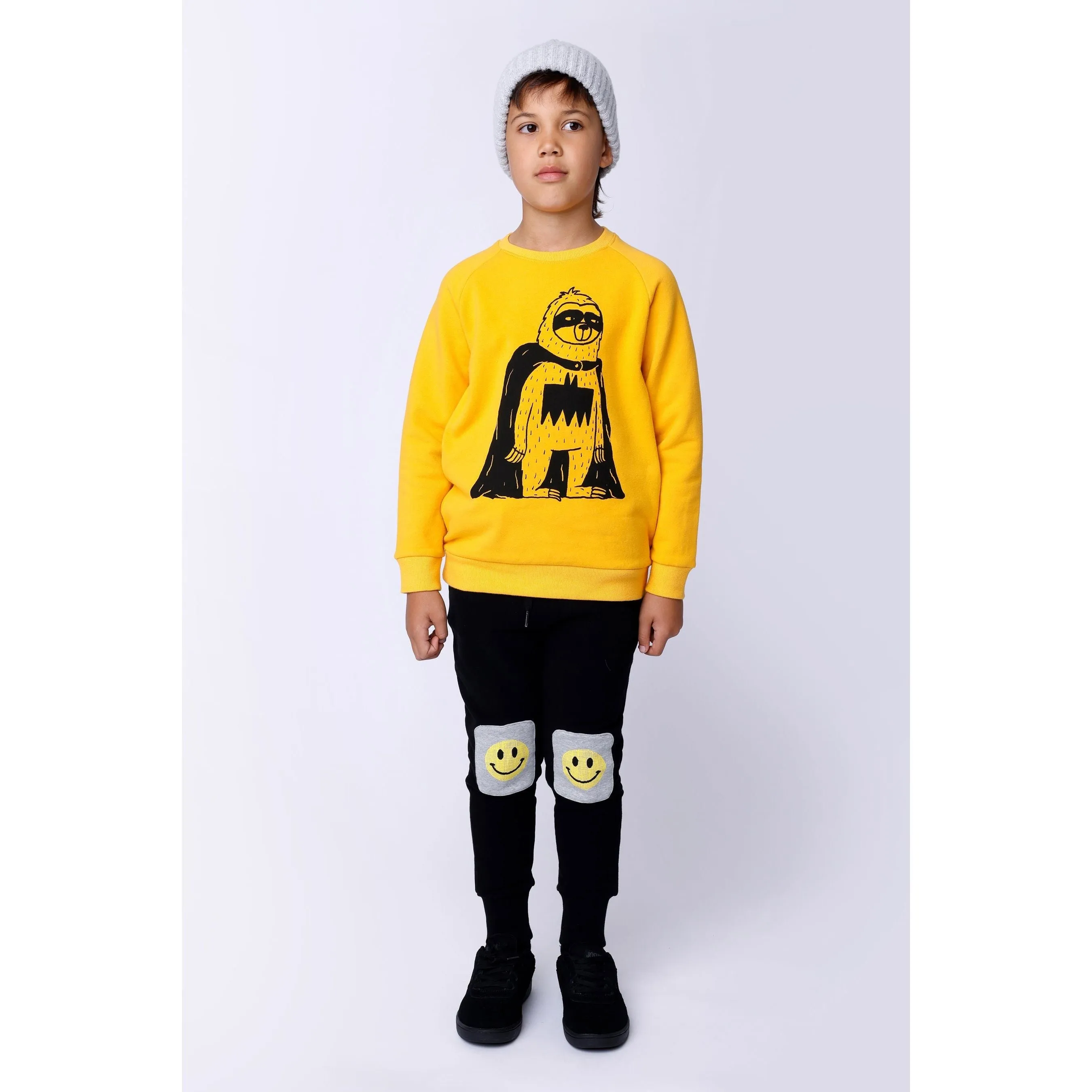 Pixelled Face Furry Trackies