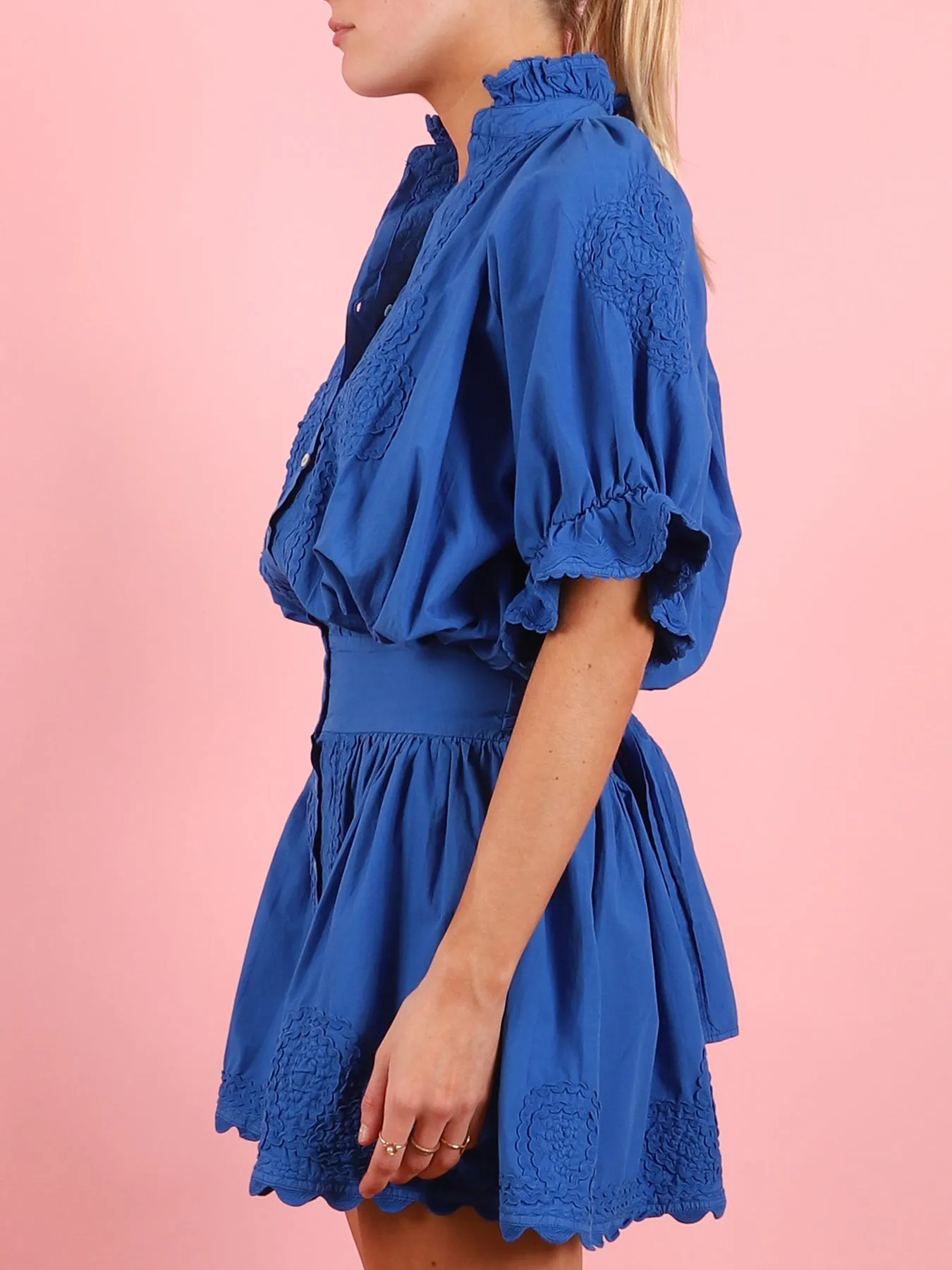 Poplin Blouson Dress