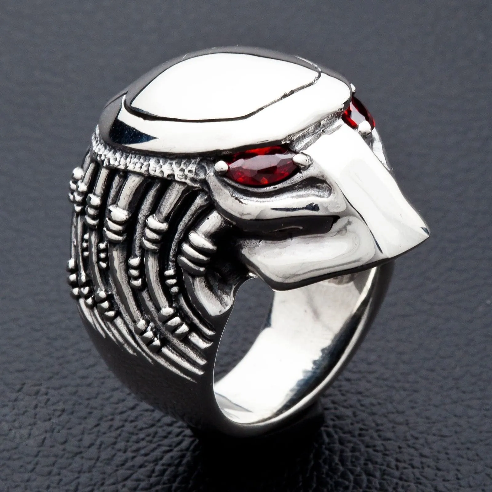 Predator Head Sterling Silver Men's Ring