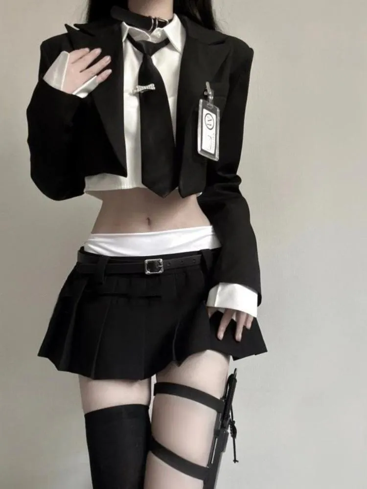 Preppy style three piece suit skirt  AN0065