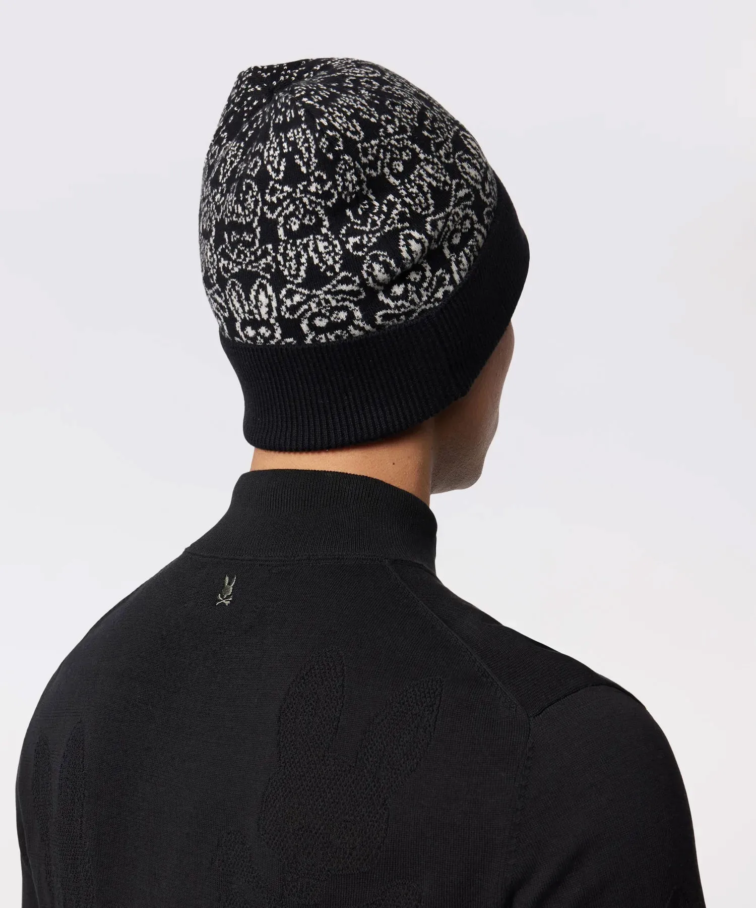 Psycho Bunny Ashwood Gradient Beanie - Black