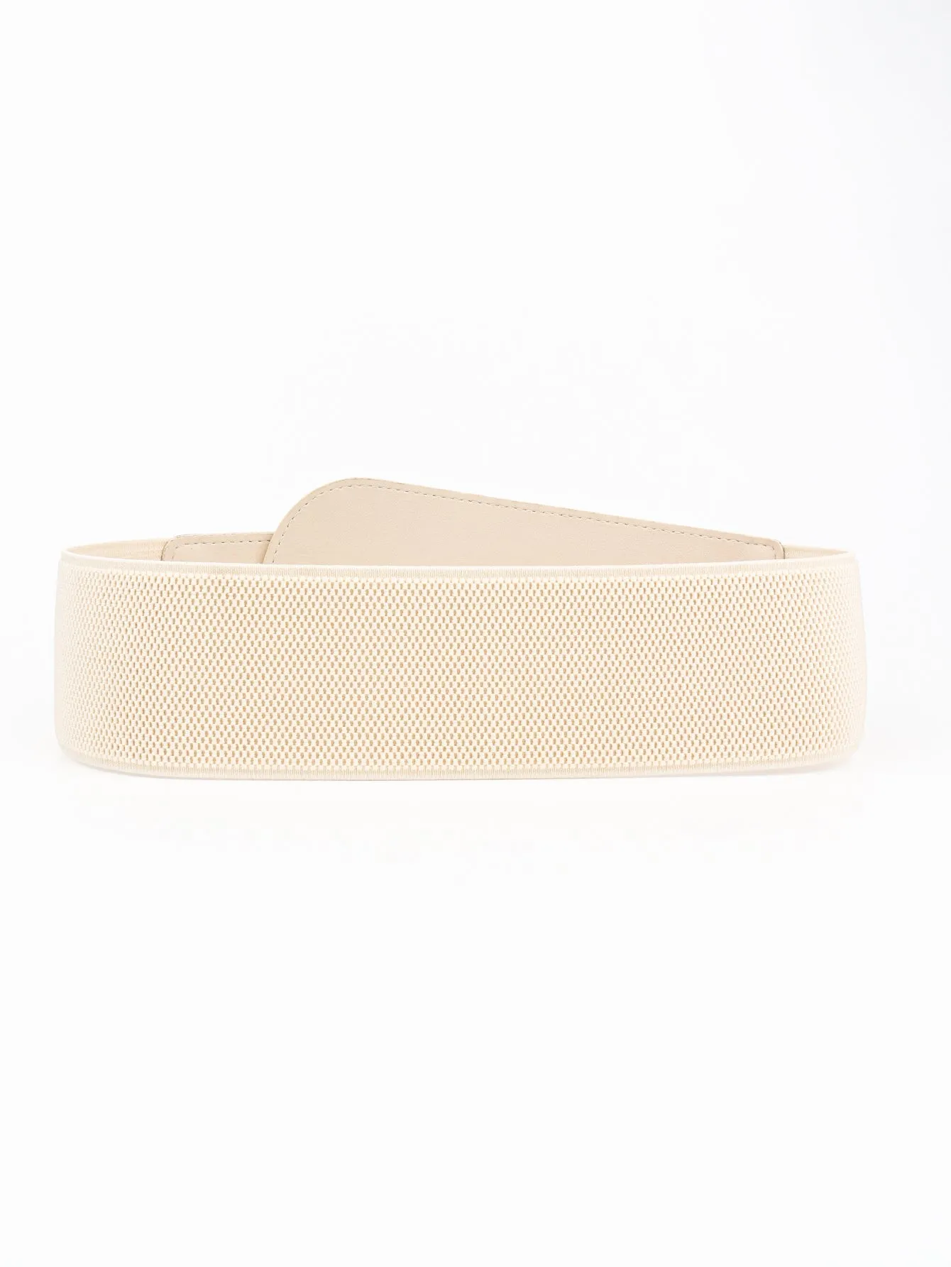 PU Elastic Wide Belt with Alloy Buckle