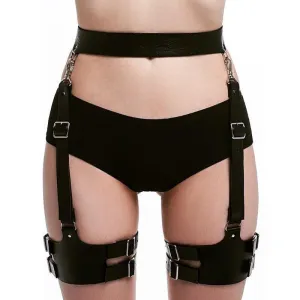PUNK LEATHER BLACK SEXY SLING BELT UB2478