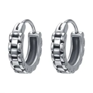 Punk Rock Round Stainless Steel Earrings
