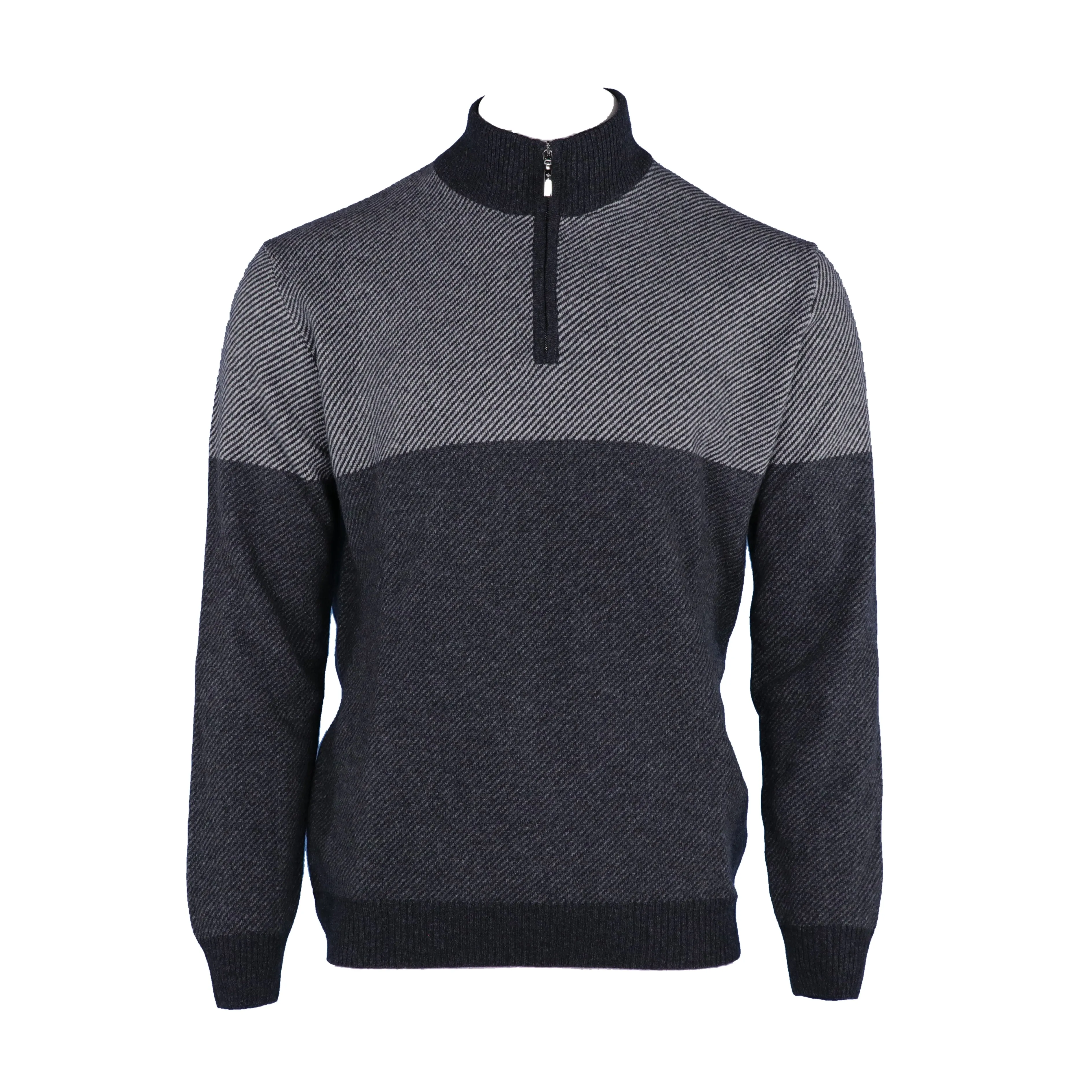Pure Cashmere Angled Half Zip