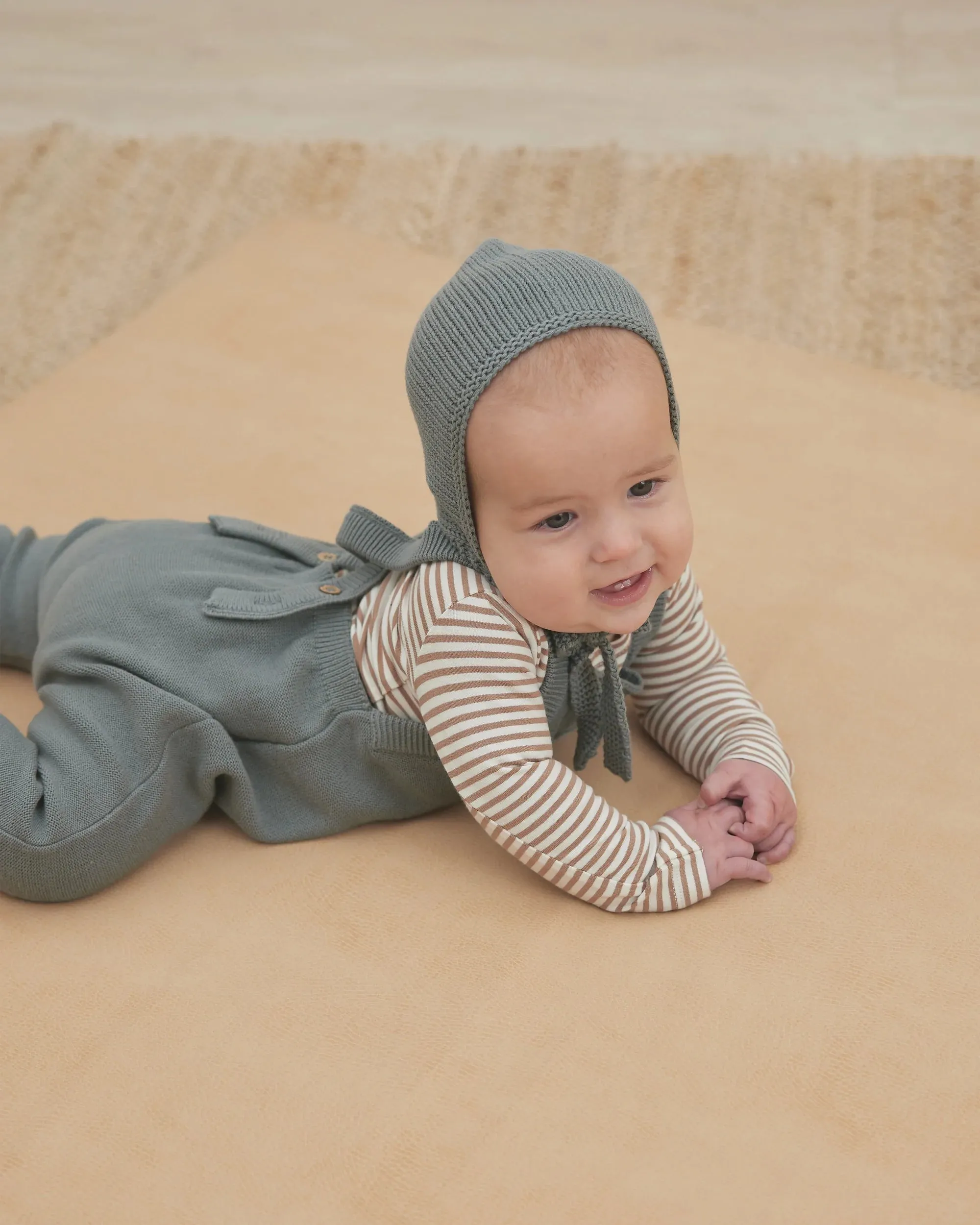 Quincy Mae Knit Pixie Bonnet in Dusk : Size 3/6 M to 12/24 M