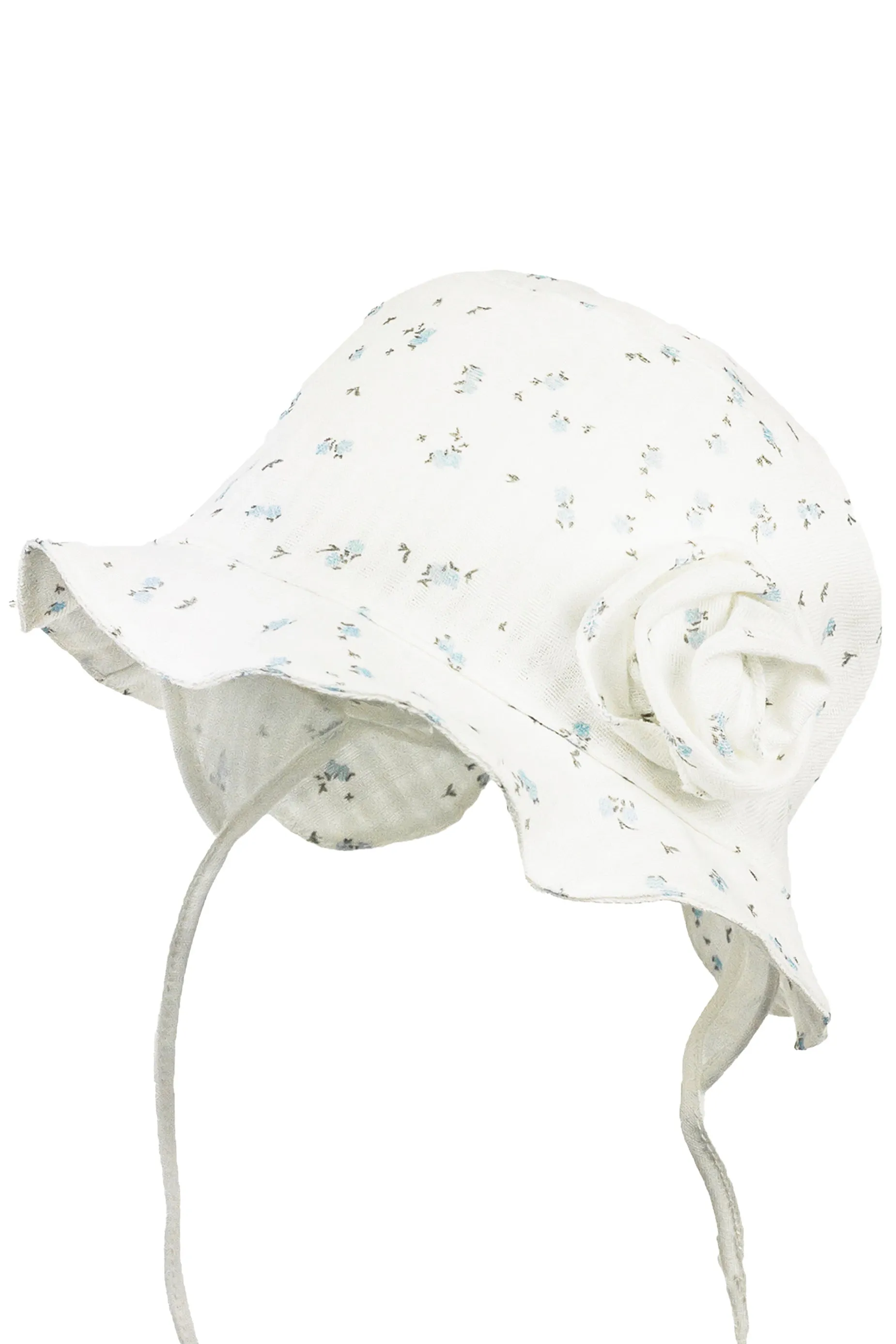 "Bailey" Sky Blue Floral Sun Hat