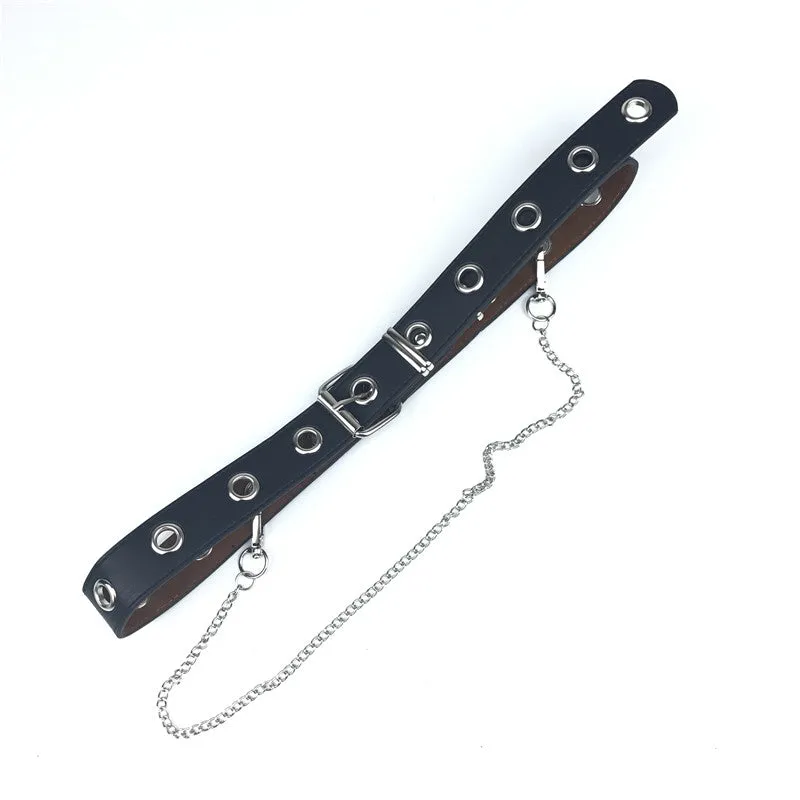 "PUNK CIRCLE HOLE CHAIN" BELT K041802