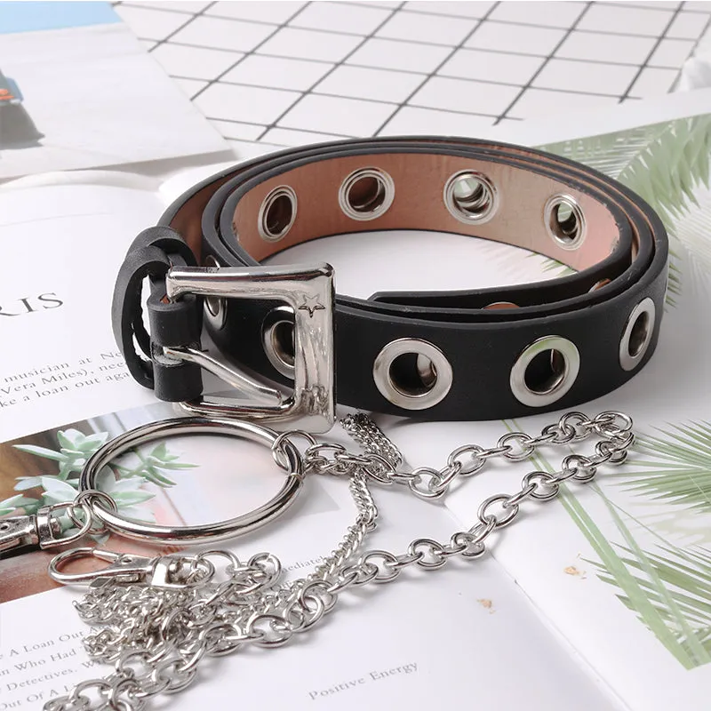 "ROCK PUNK CIRCLE CHAIN" BELT K122817
