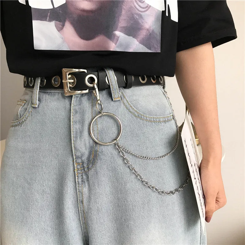 "ROCK PUNK CIRCLE CHAIN" BELT K122817