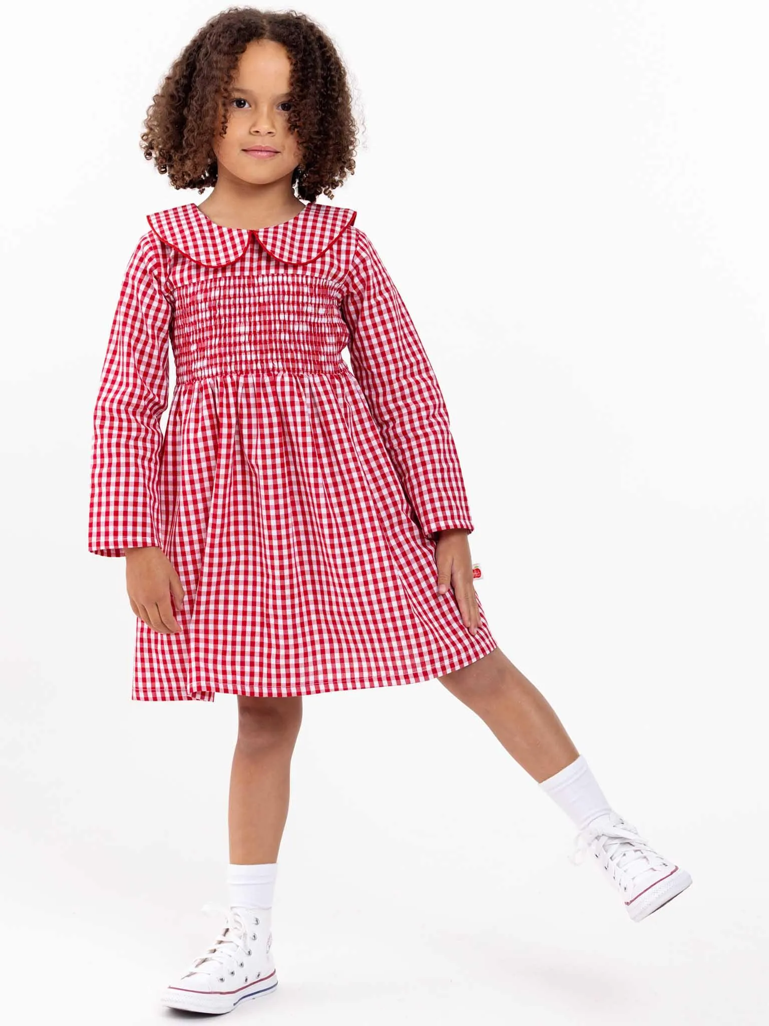 Red Gingham Rebecca Dress