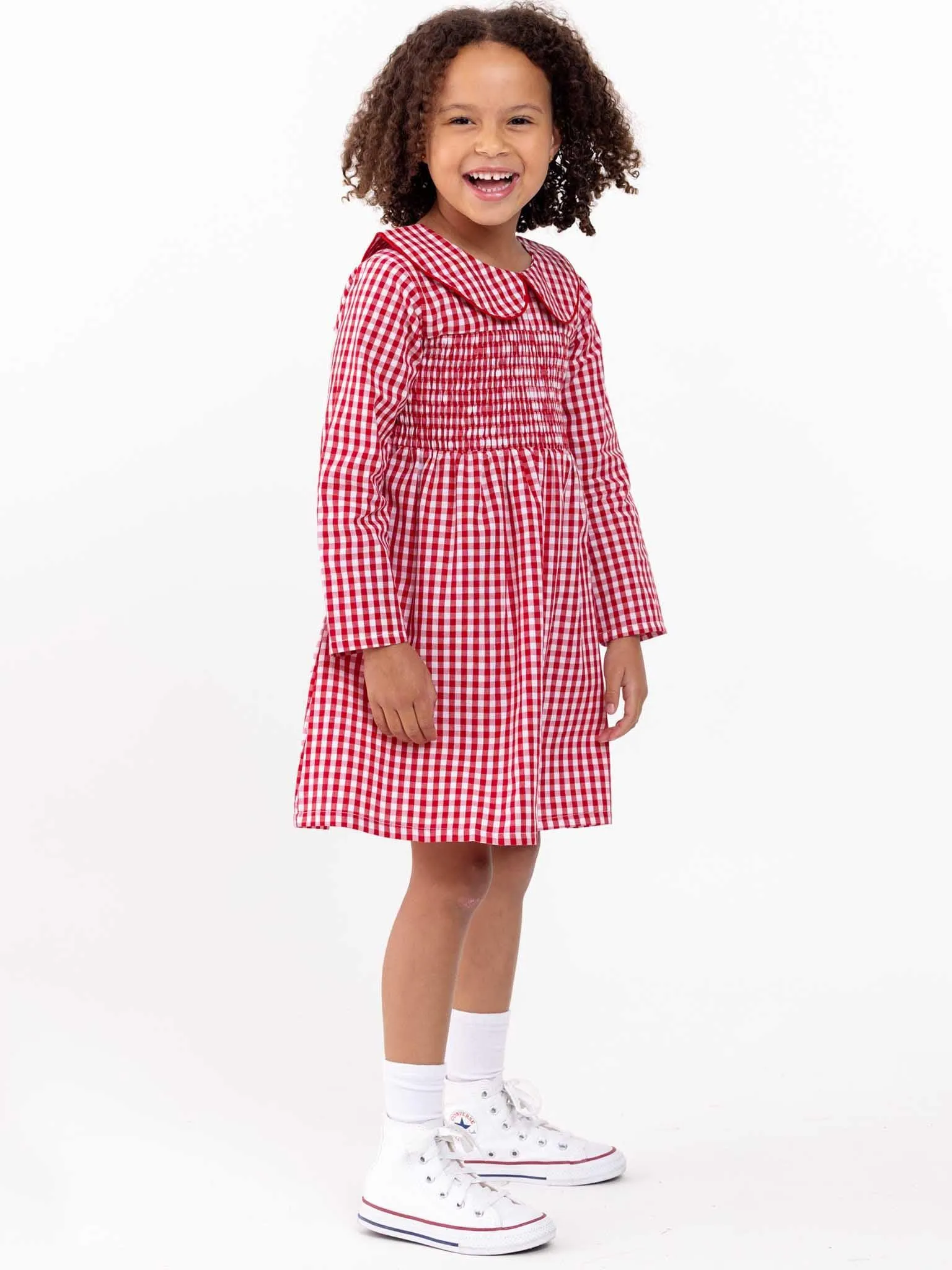 Red Gingham Rebecca Dress