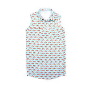 Red Snapper Polo Sleeveless Dress || Blue Quail