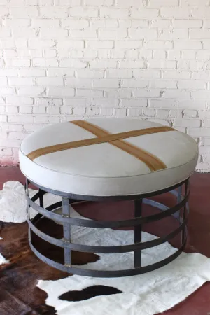 REPURPOSED METAL OTTOMAN