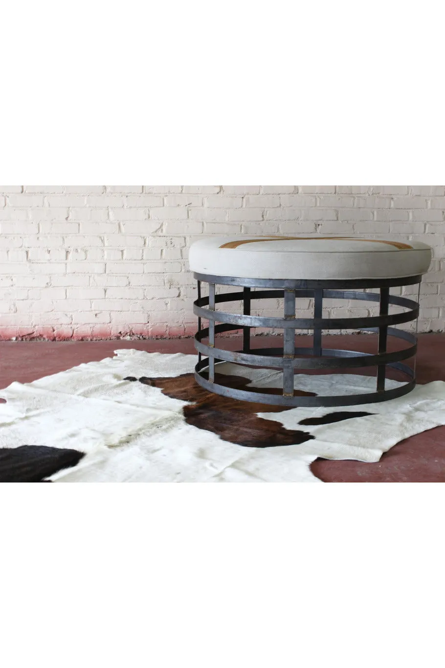 REPURPOSED METAL OTTOMAN