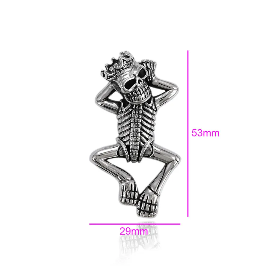 Rhodium Plated Punk Men’s Necklace