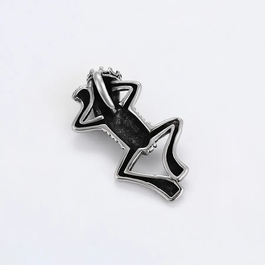 Rhodium Plated Punk Men’s Necklace