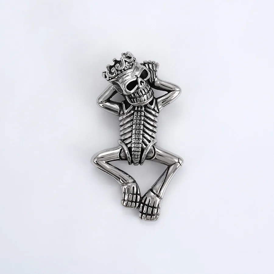 Rhodium Plated Punk Men’s Necklace