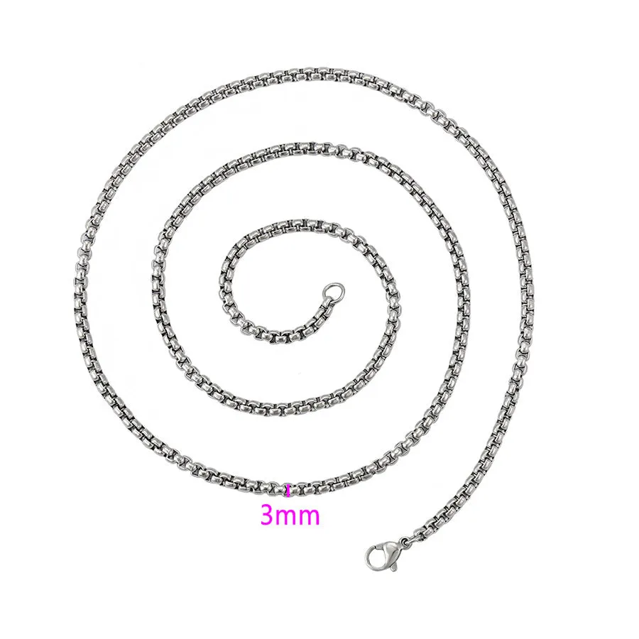 Rhodium Plated Punk Men’s Necklace