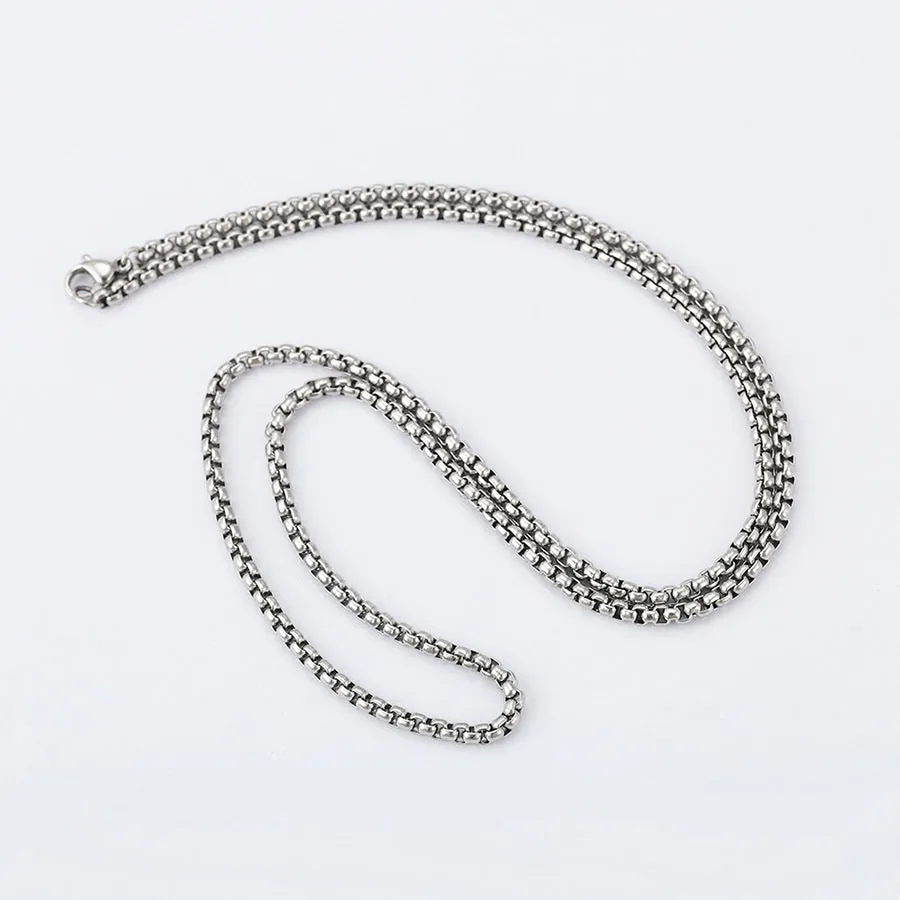 Rhodium Plated Punk Men’s Necklace