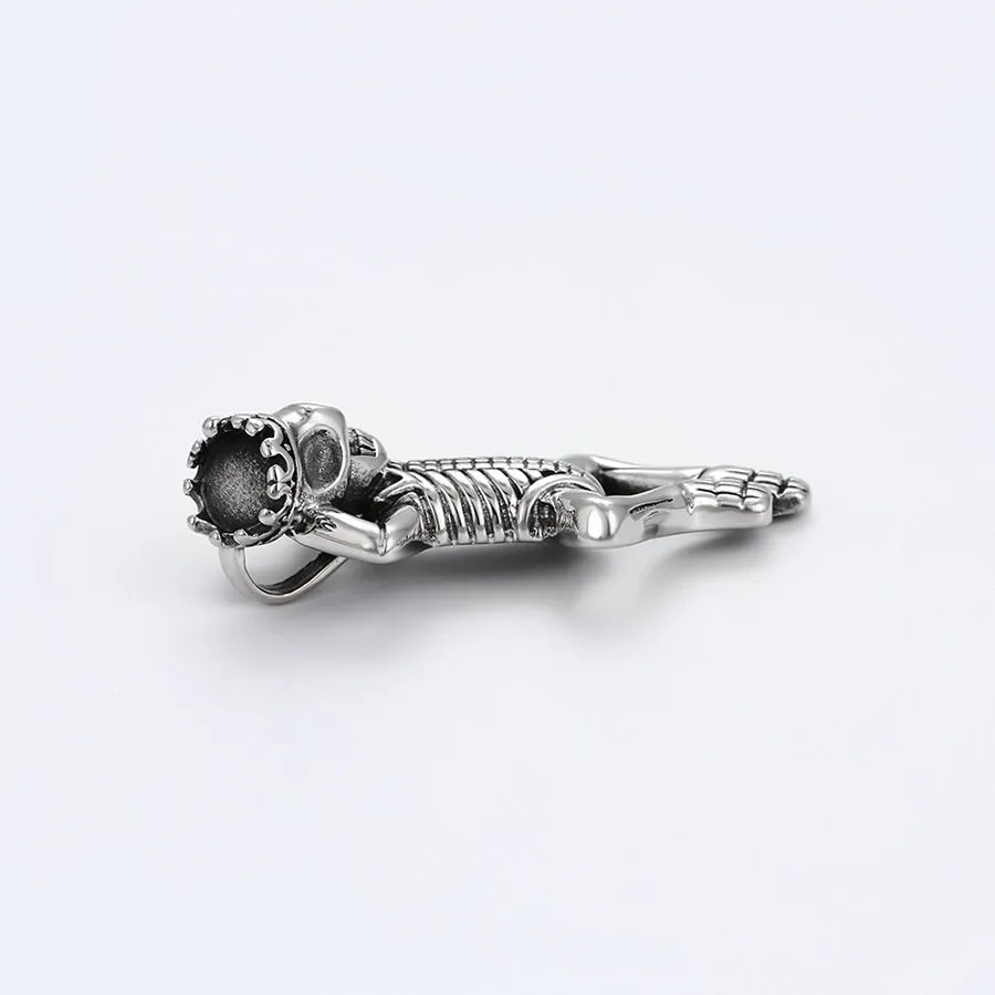 Rhodium Plated Punk Men’s Necklace