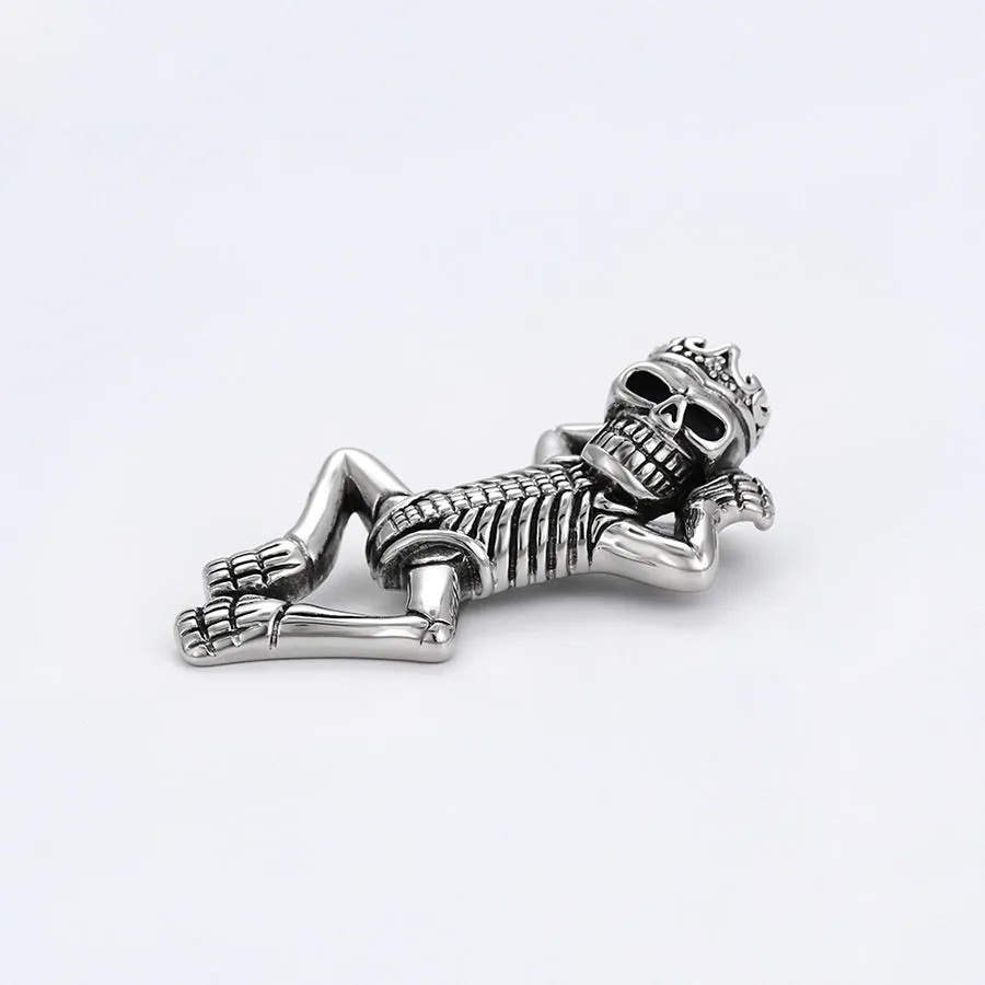 Rhodium Plated Punk Men’s Necklace