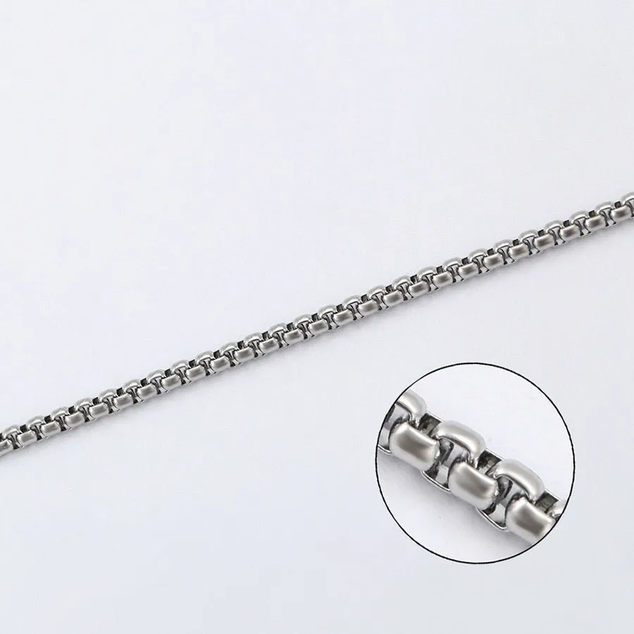 Rhodium Plated Punk Men’s Necklace