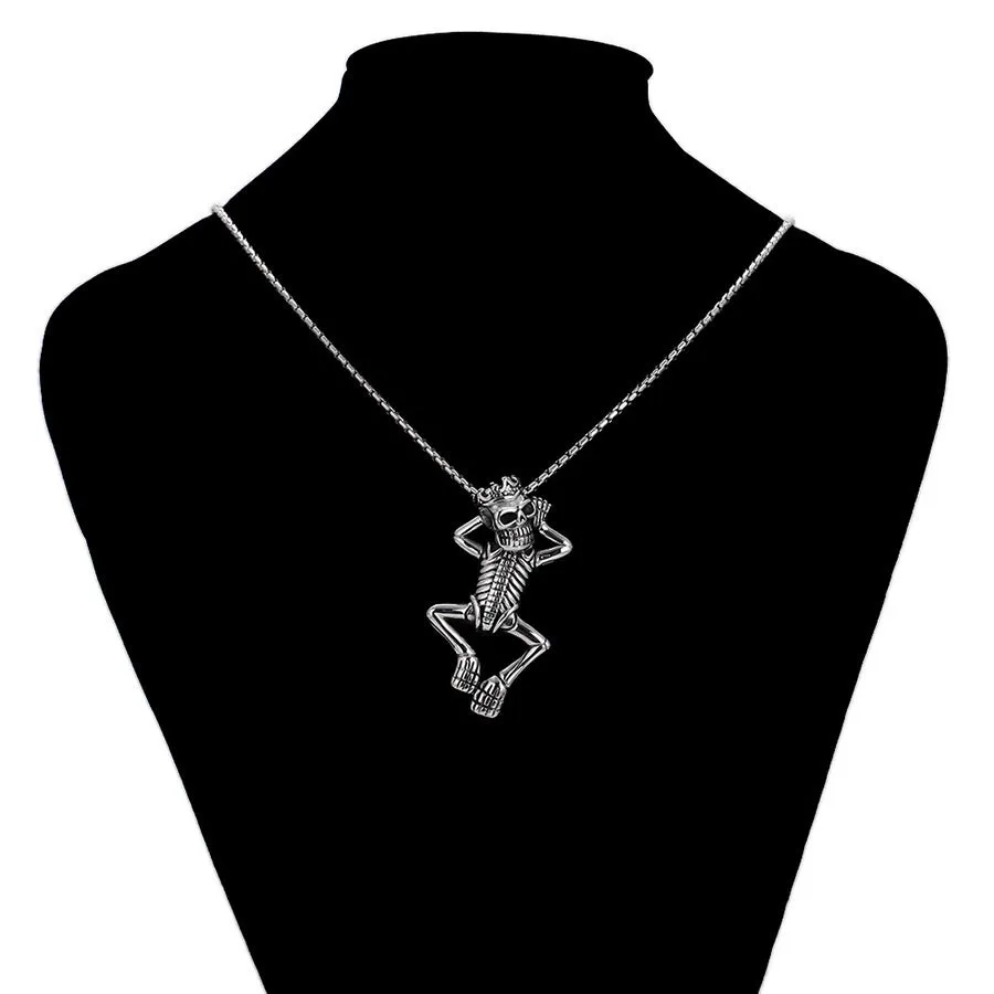 Rhodium Plated Punk Men’s Necklace