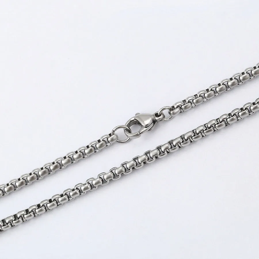 Rhodium Plated Punk Men’s Necklace